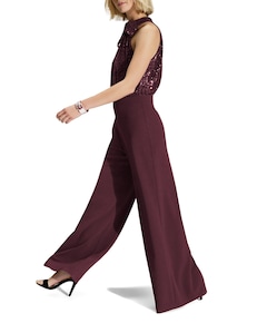 dames jumpsuit bordeaux