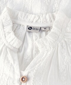 Meisjes blouse lange mouw ecru