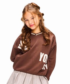 Meisjes sweater bruin
