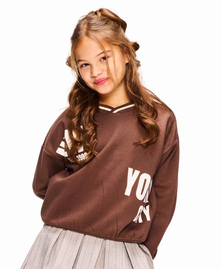 Meisjes sweater bruin