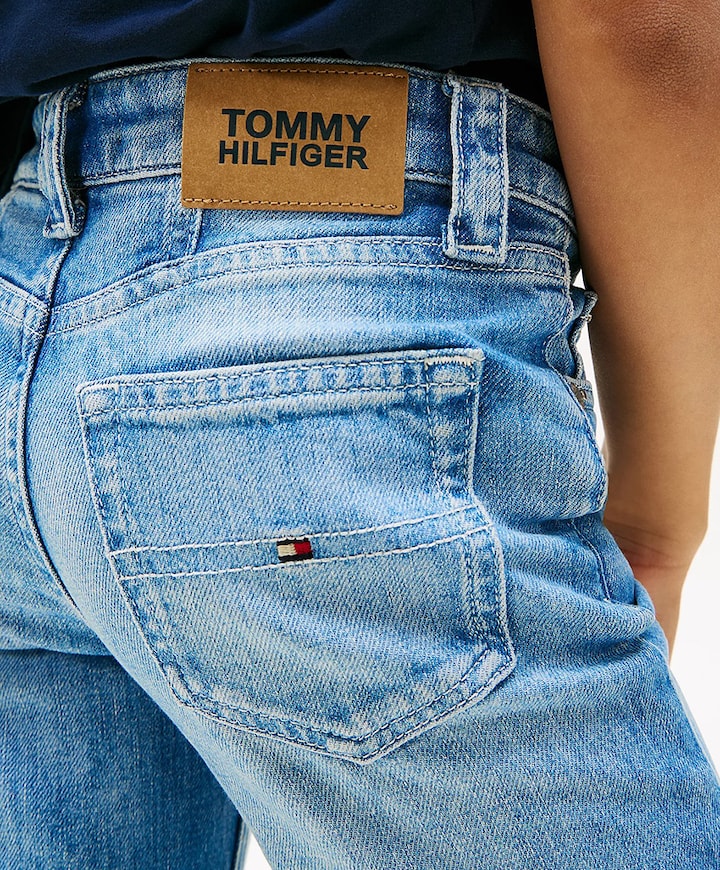 GIRLFRIEND LIGHT WASH DENIM jeans blauw