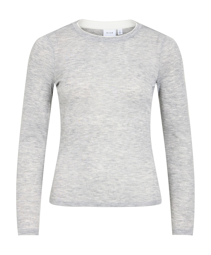 Dames longsleeve grijs