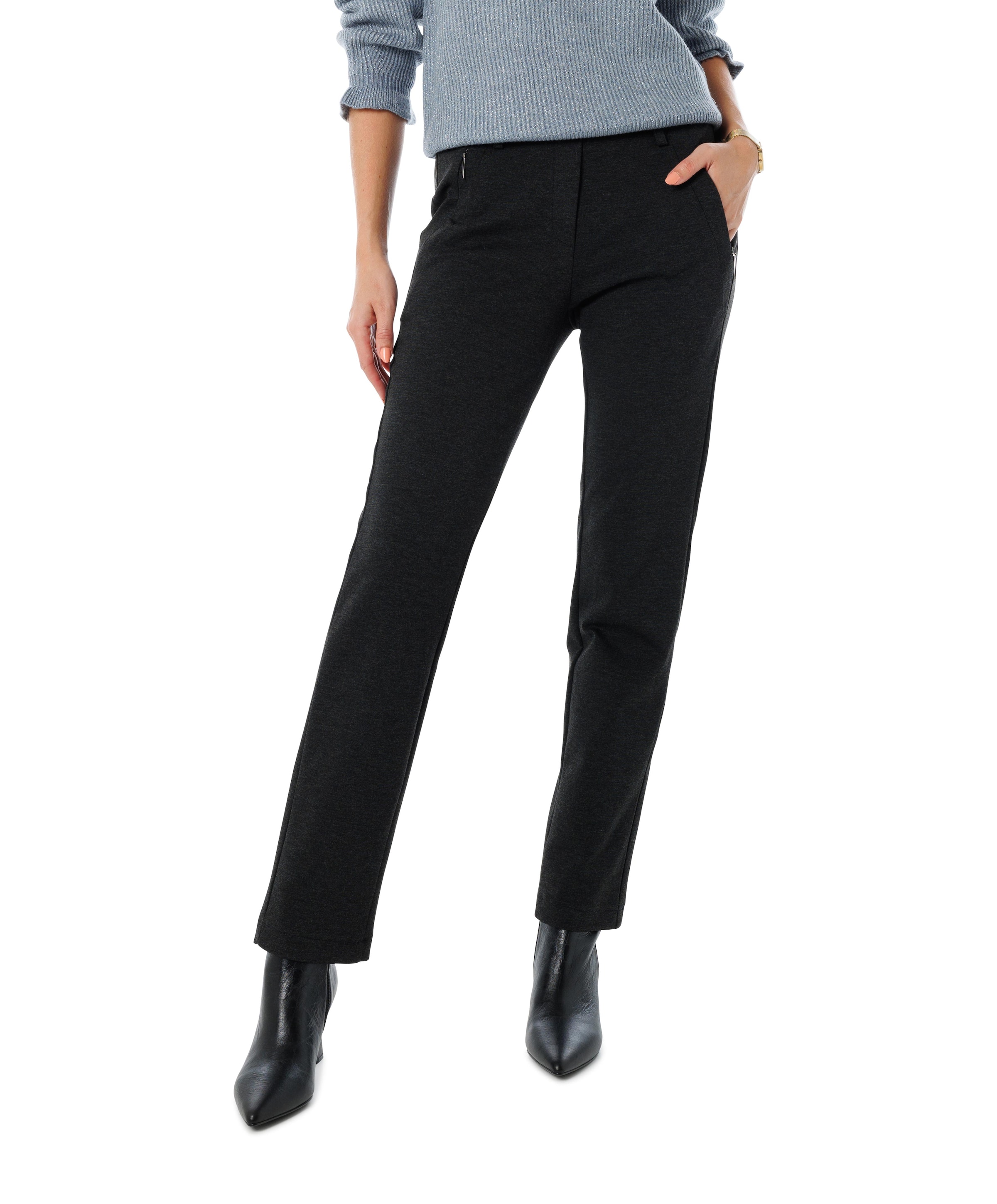 Pull On Slim broek grijs