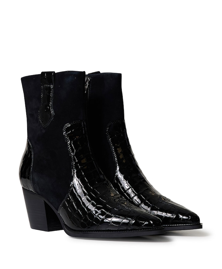 Sibylle dames enkellaarzen zwart