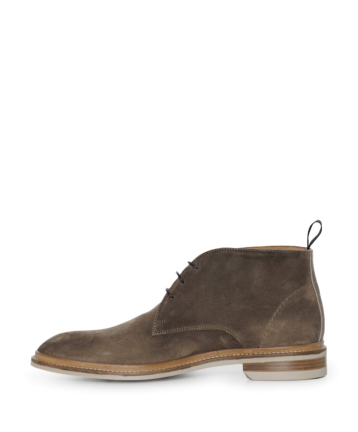 heren veterboots beige