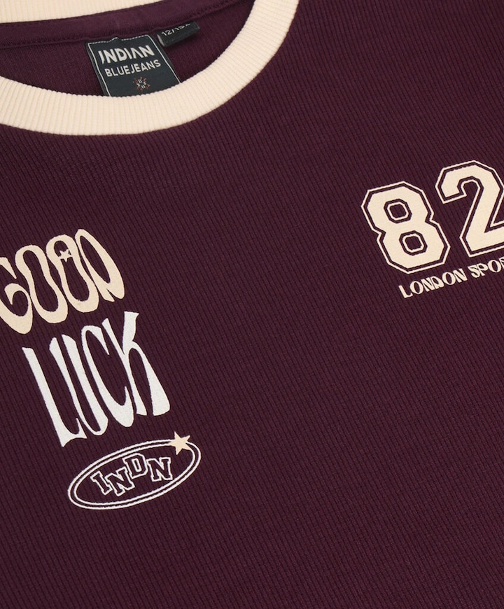 Meisjes longsleeve bordeaux