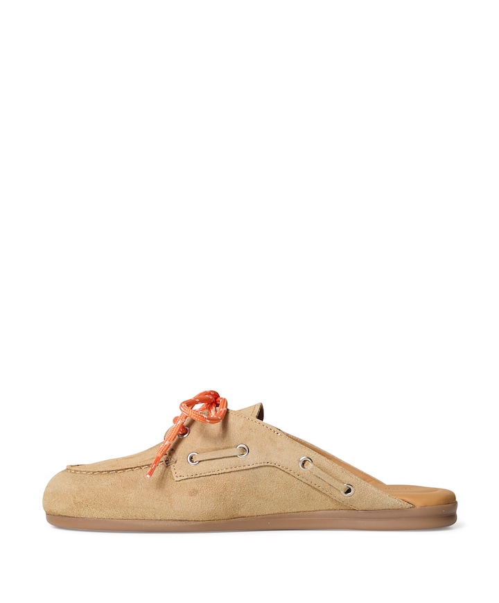 Boat Loafer Mule  dames clogs beige