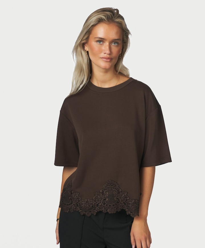 Dames T-shirt bruin