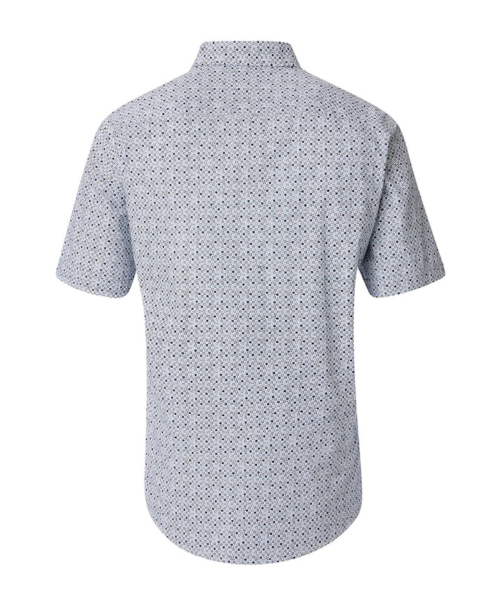 Overhemd korte mouw blauw