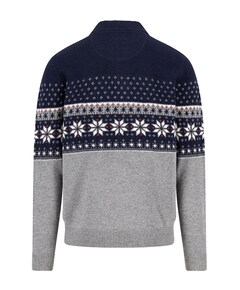 Heren trui met rits blauw