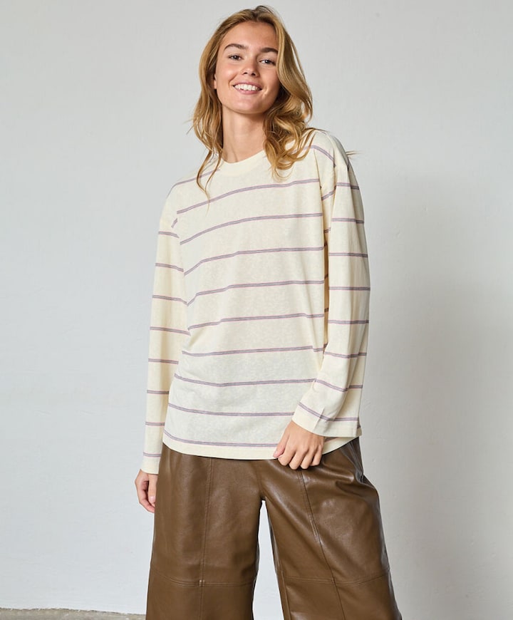 Dames longsleeve ecru