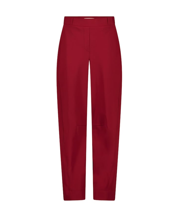 Marlis bonded barrel trousers dames broek bordeaux