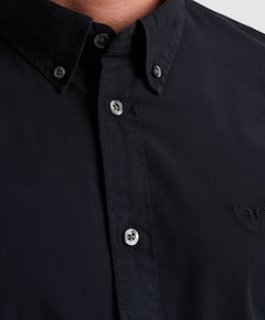 Heren overhemd lange mouw blauw