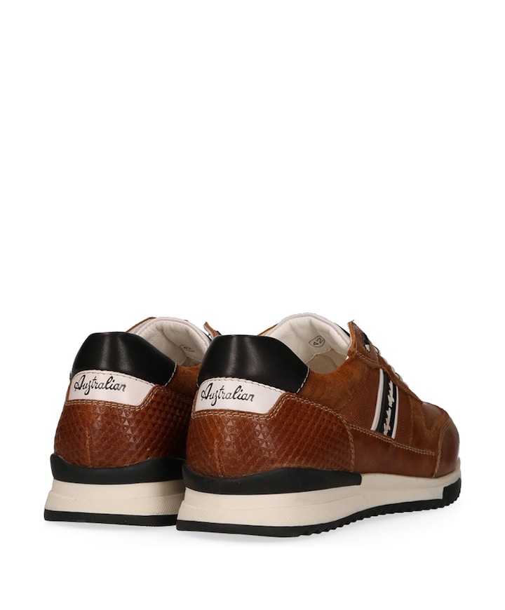 Filmon leather heren sneakers bruin