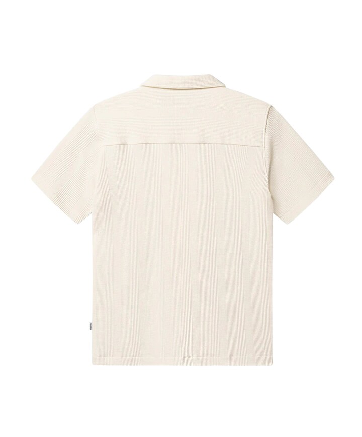 Heren overhemd korte mouw ecru