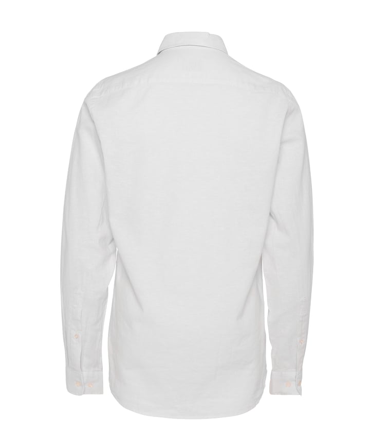 Heren overhemd lange mouw beige