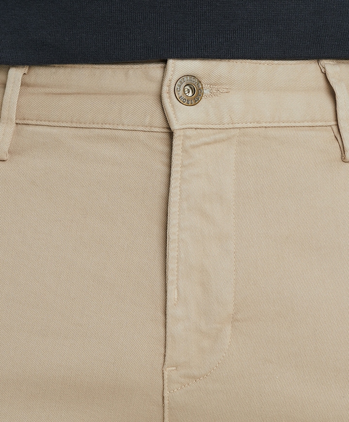 CHINO SLUB STRETCH heren broek beige