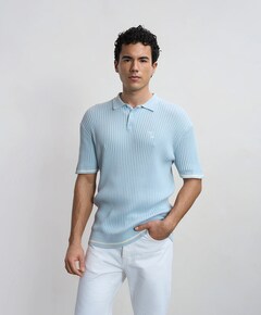Heren polo blauw