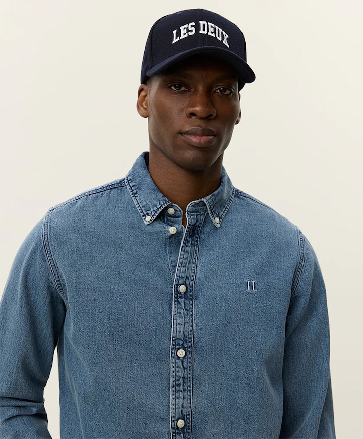 Overhemd lange mouw blauw