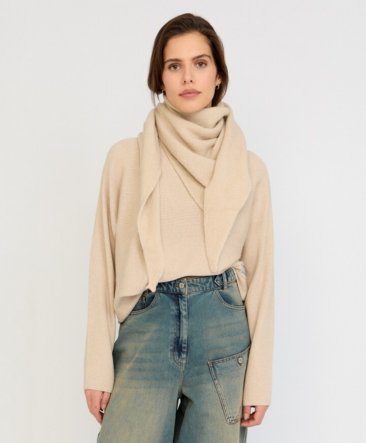 Dames sjaal beige