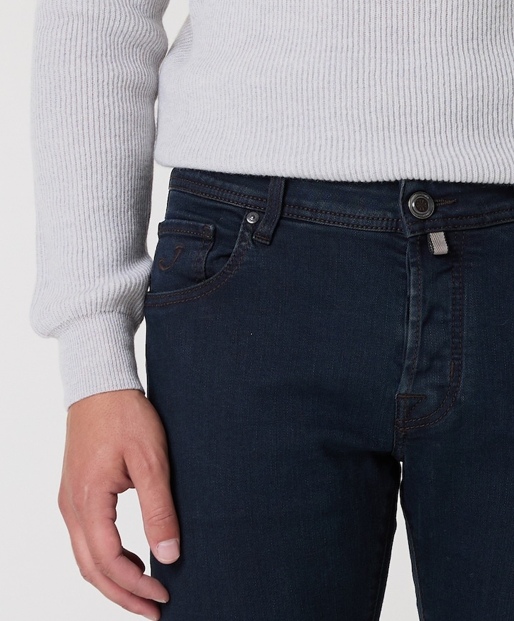 Nick Slim 5 pkt heren jeans blauw