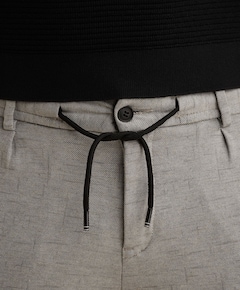 V11 CHINO PRINTED LINEN STRUCTURE heren broek beige