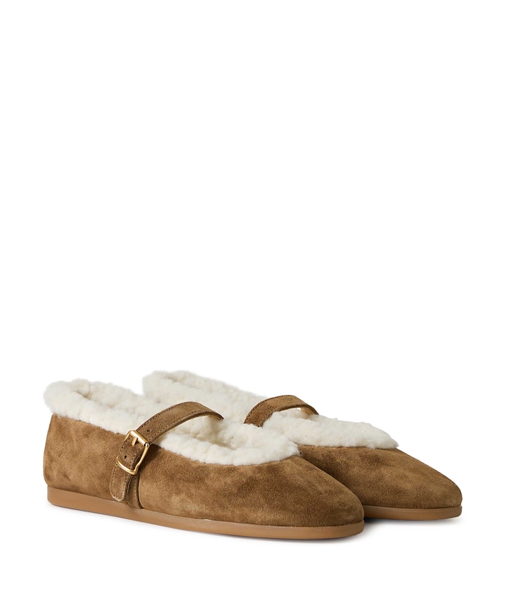 St. Moritz Ballet Flats dames ballerina's bruin