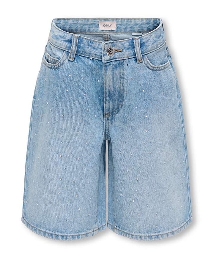 KOGSONNY HW WIDE RHINST DNM meisjes korte broek blauw