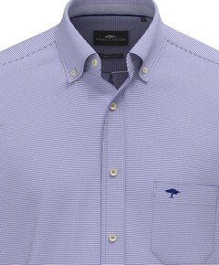 Heren overhemd lange mouw blauw