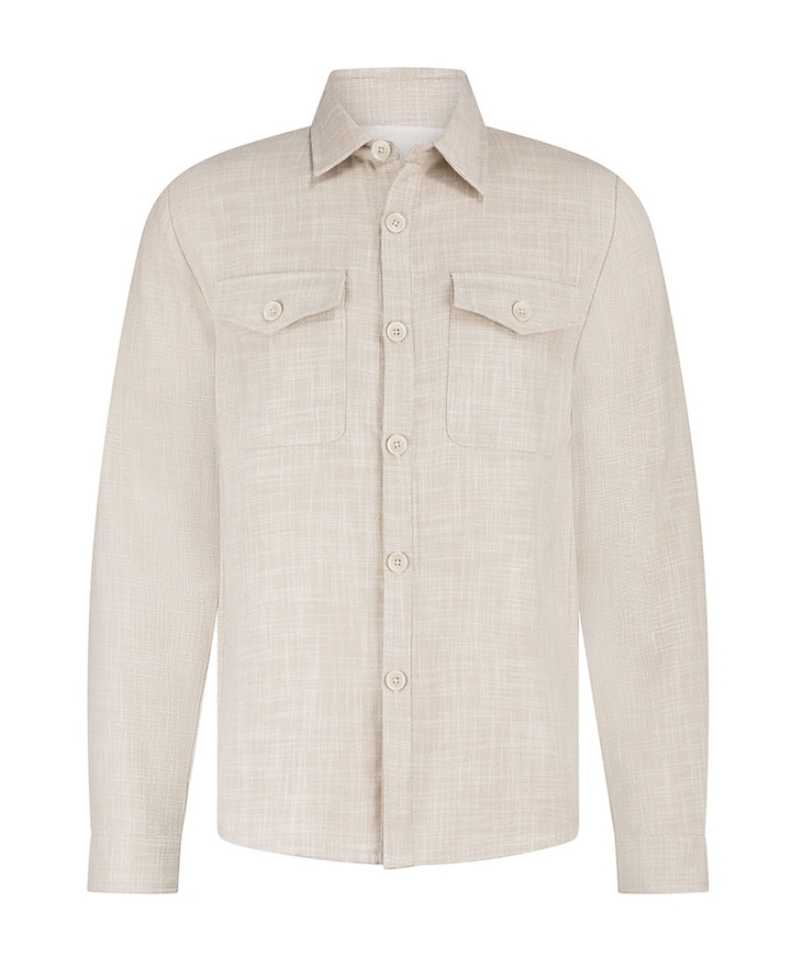 Heren overshirt beige