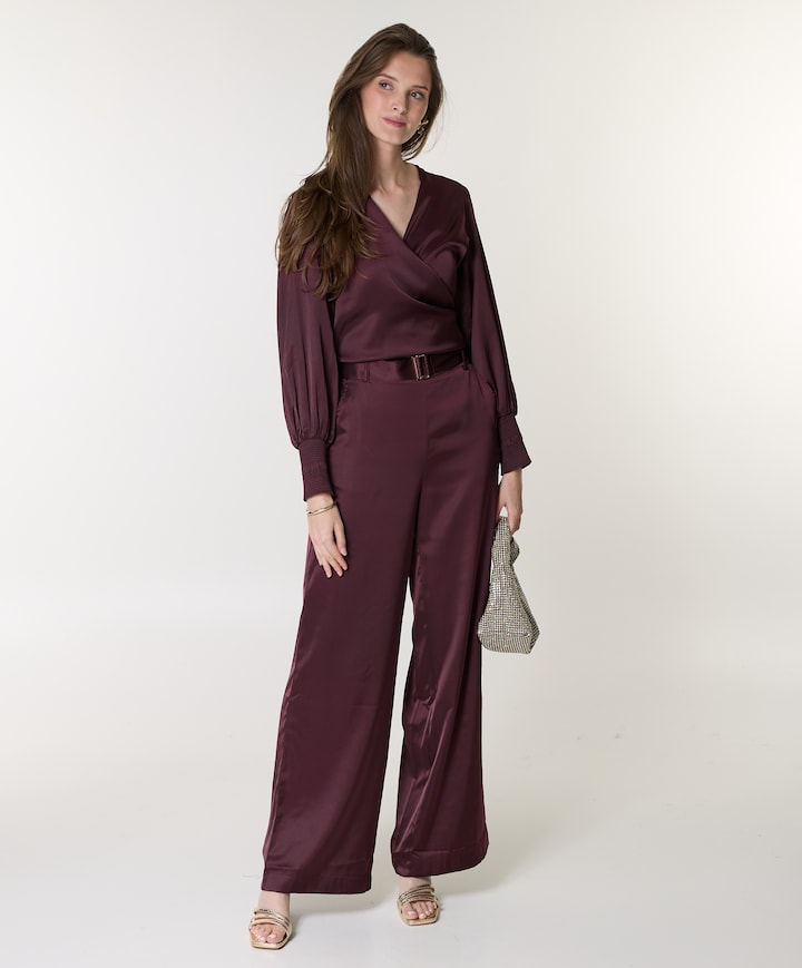 Dames blouse bordeaux