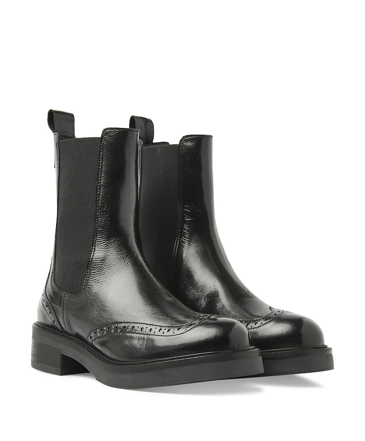 Lucia Gina dames enkellaarzen zwart