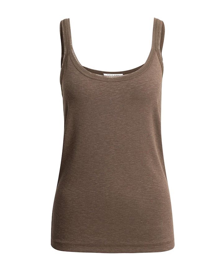 Dames top bruin