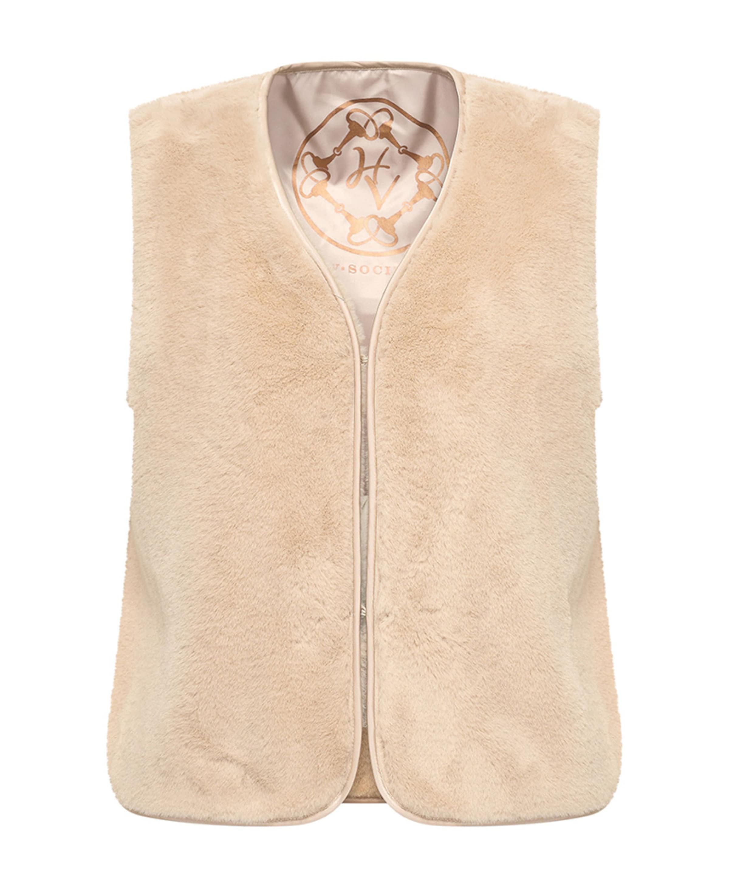 Dames gilet beige