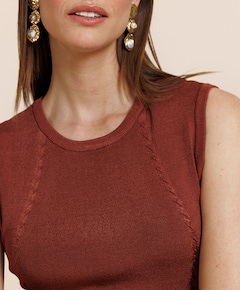 Dames top brique