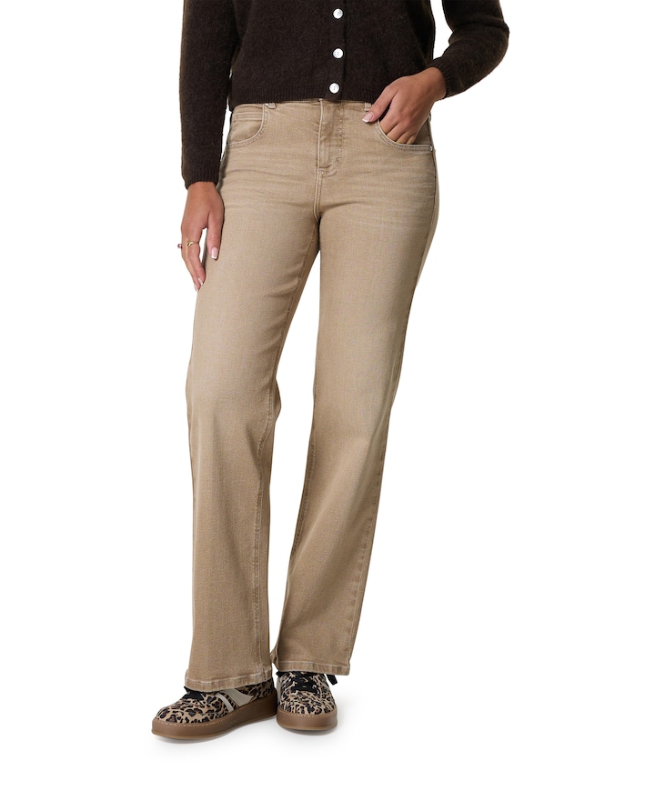 LARA dames jeans beige