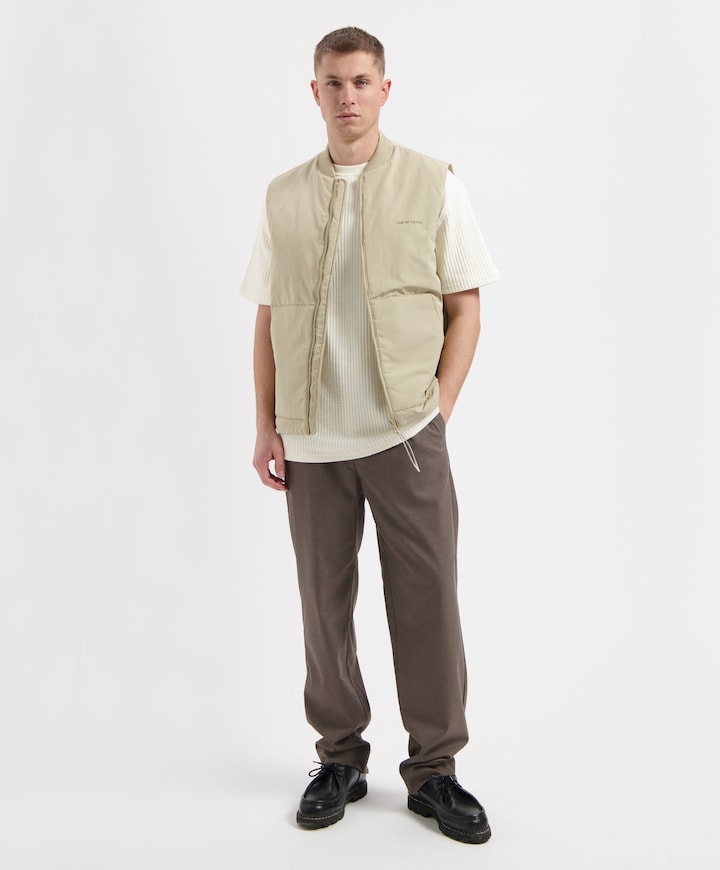 Heren bodywarmer beige