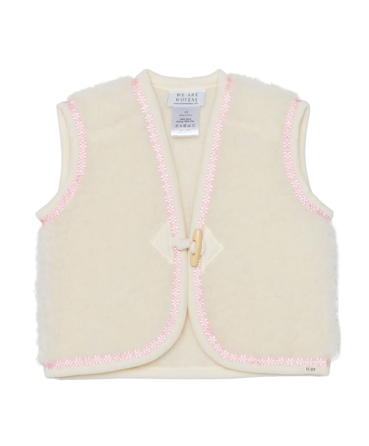 Meisjes gilet wit