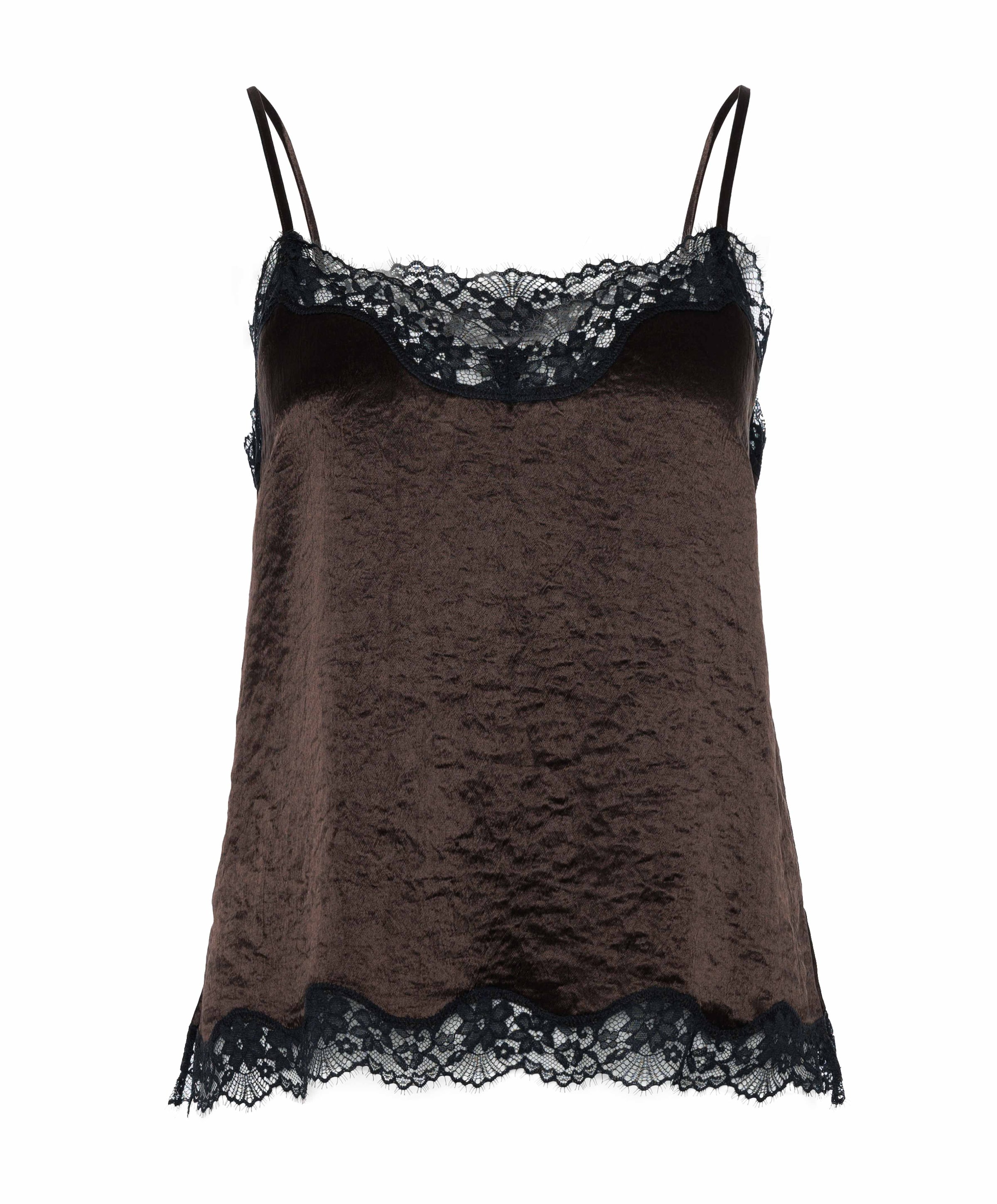 Dames top bruin