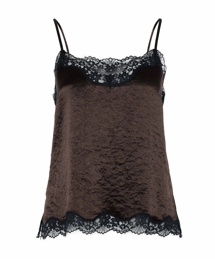 Dames top bruin