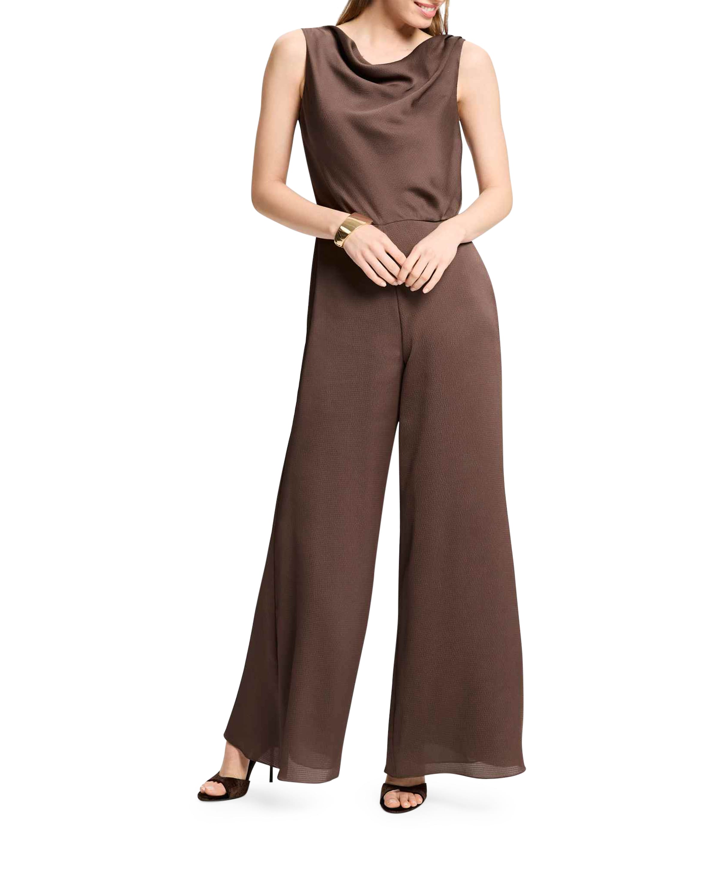 dames jumpsuit bruin
