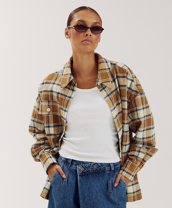Dames blouse beige