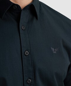 Heren overhemd lange mouw blauw