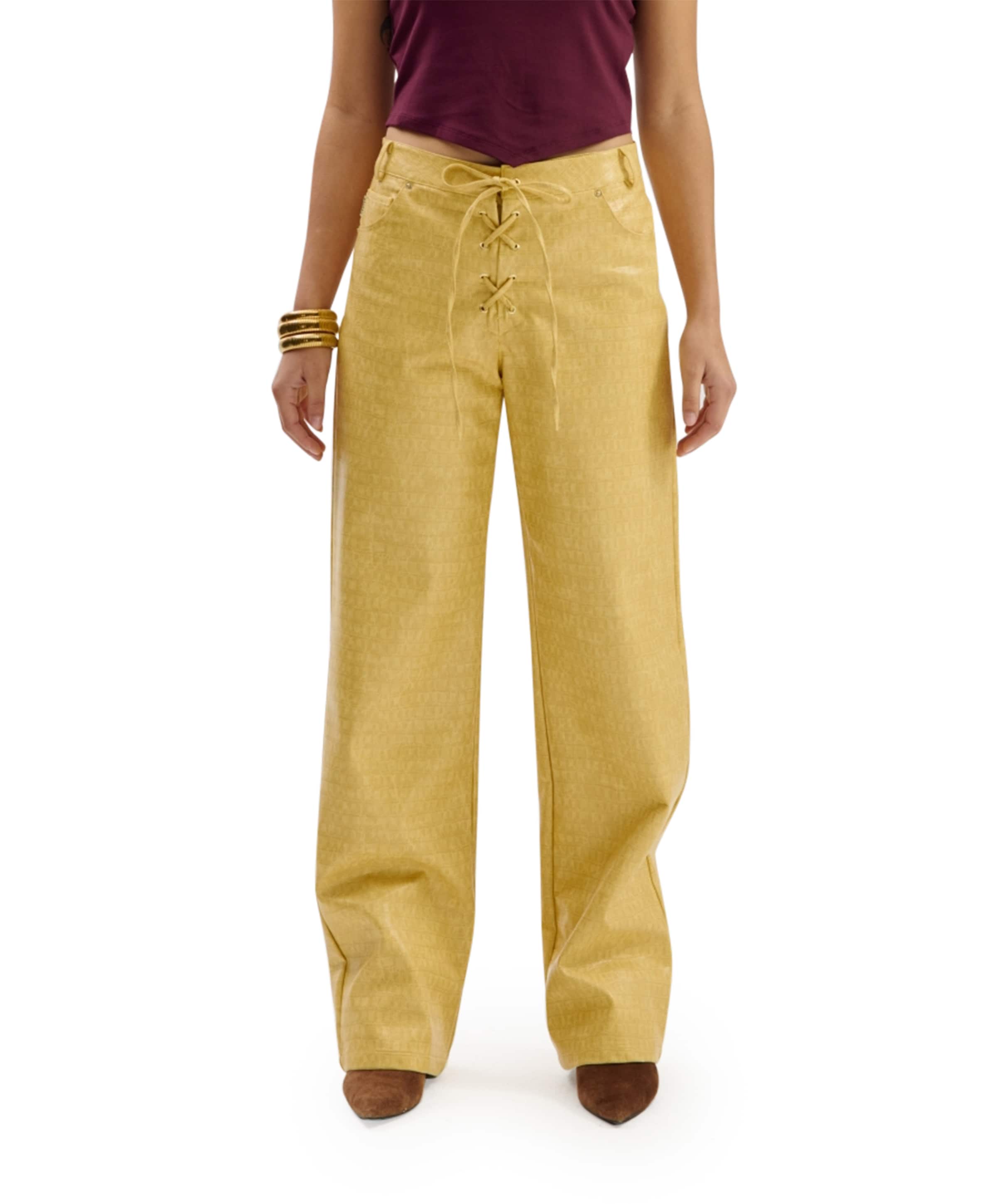 MALLY-PA dames broek geel