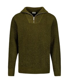 Heren trui met rits groen