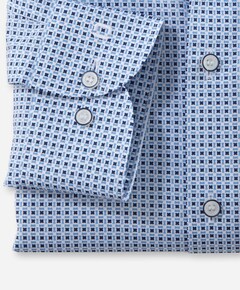 Heren overhemd lange mouw blauw