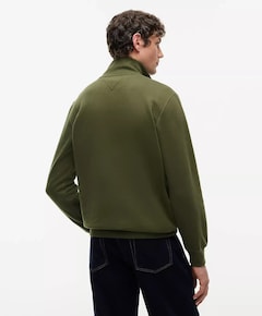 Heren trui met rits groen