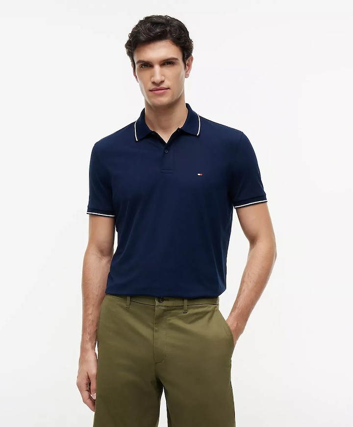 Heren polo blauw