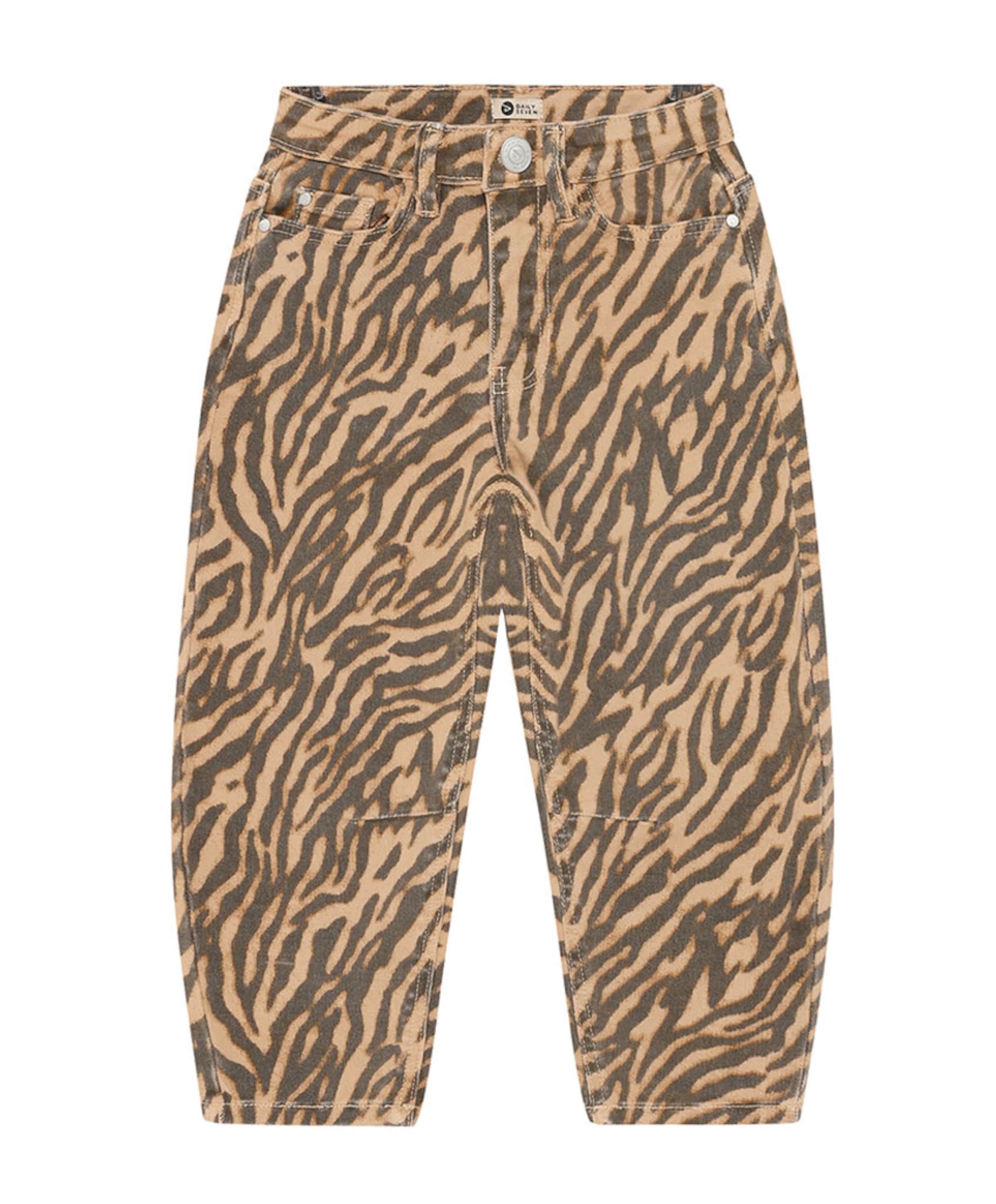 Barrel Fit Animal meisjes jeans beige