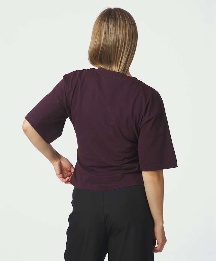 Dames T-shirt bordeaux